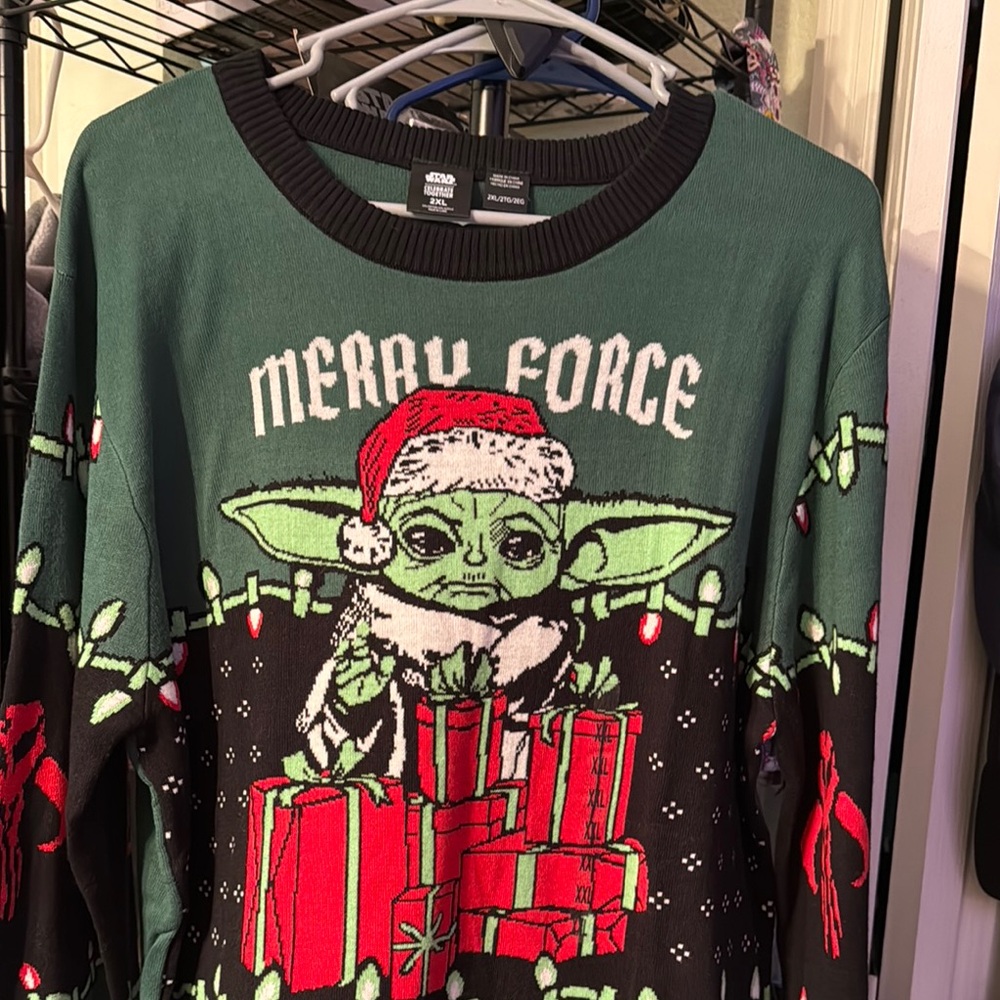 Merry Force Green Sweater